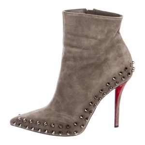 EUC Authentic Christian Louboutin spike suede boots 7